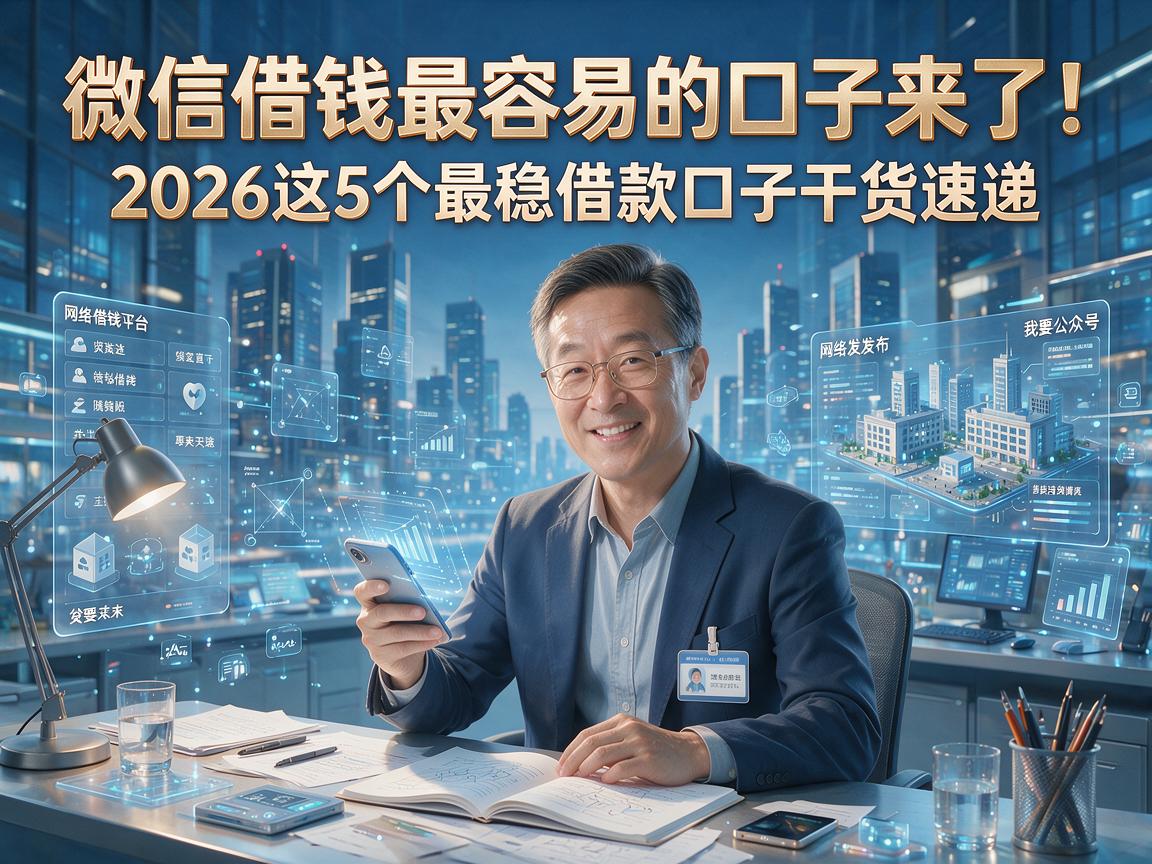 微信借钱最容易的口子来了!2026这5个最稳借款口子干货速递