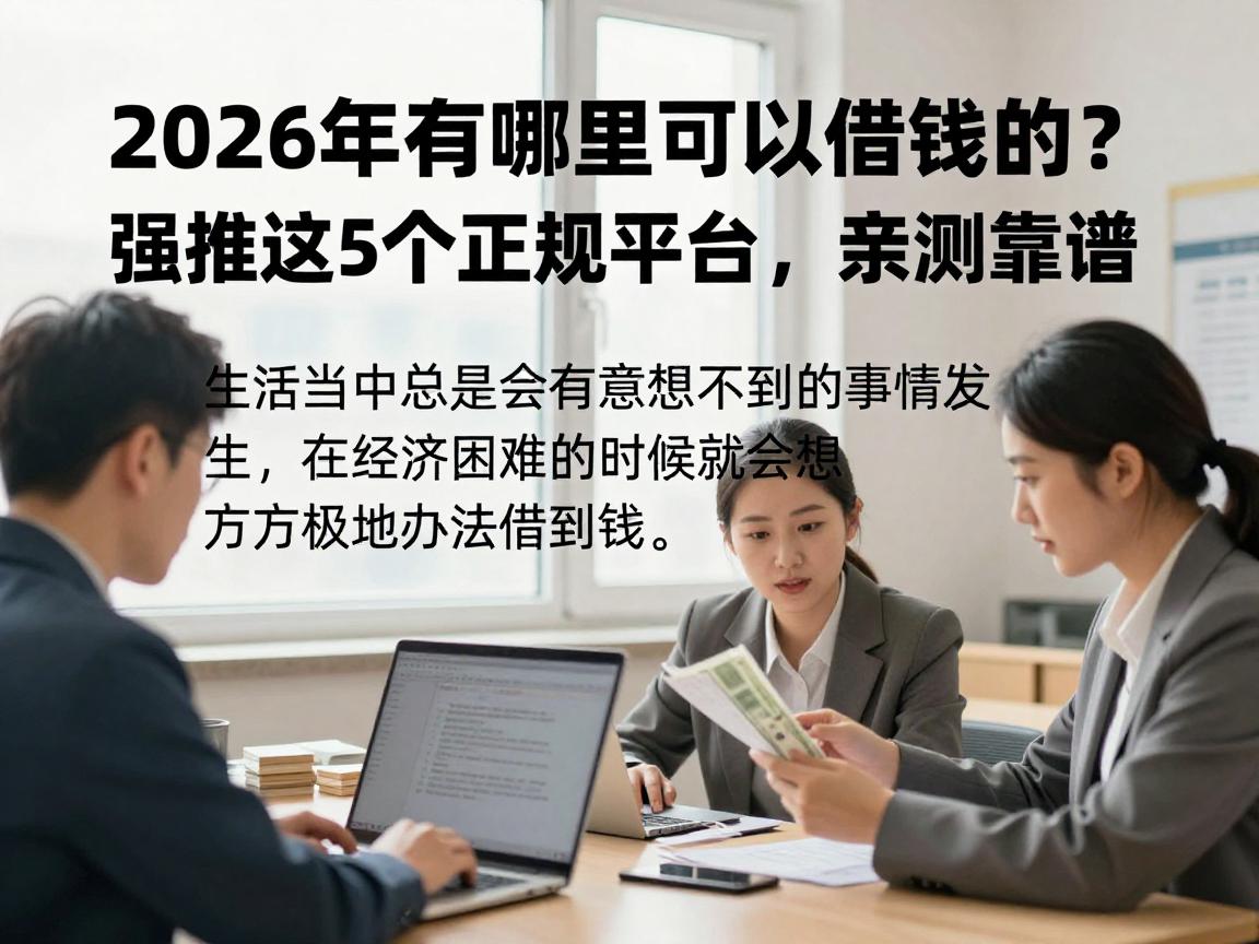 2026年有哪里可以借钱的？强推这5个正规平台，亲测靠谱！