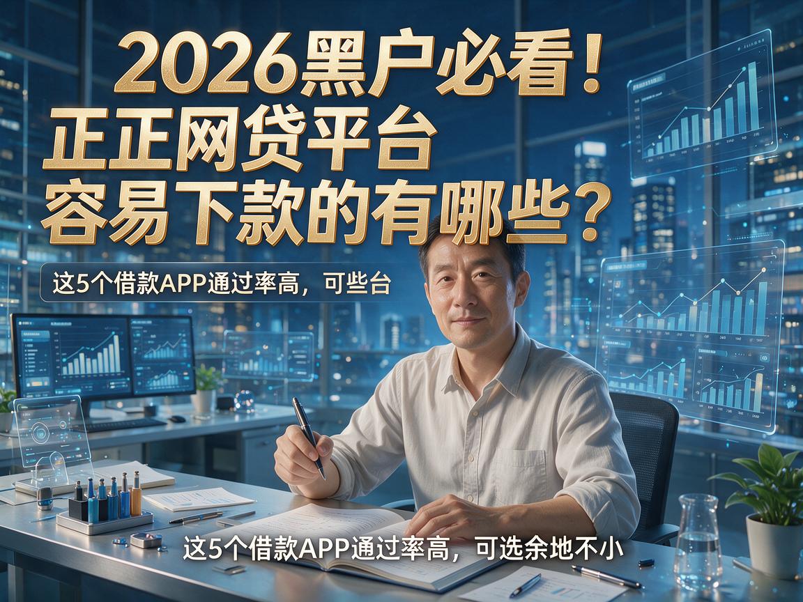 2026黑户必看！正规网贷平台容易下款的有哪些？这5个借款APP通过率高，可选余地不小！