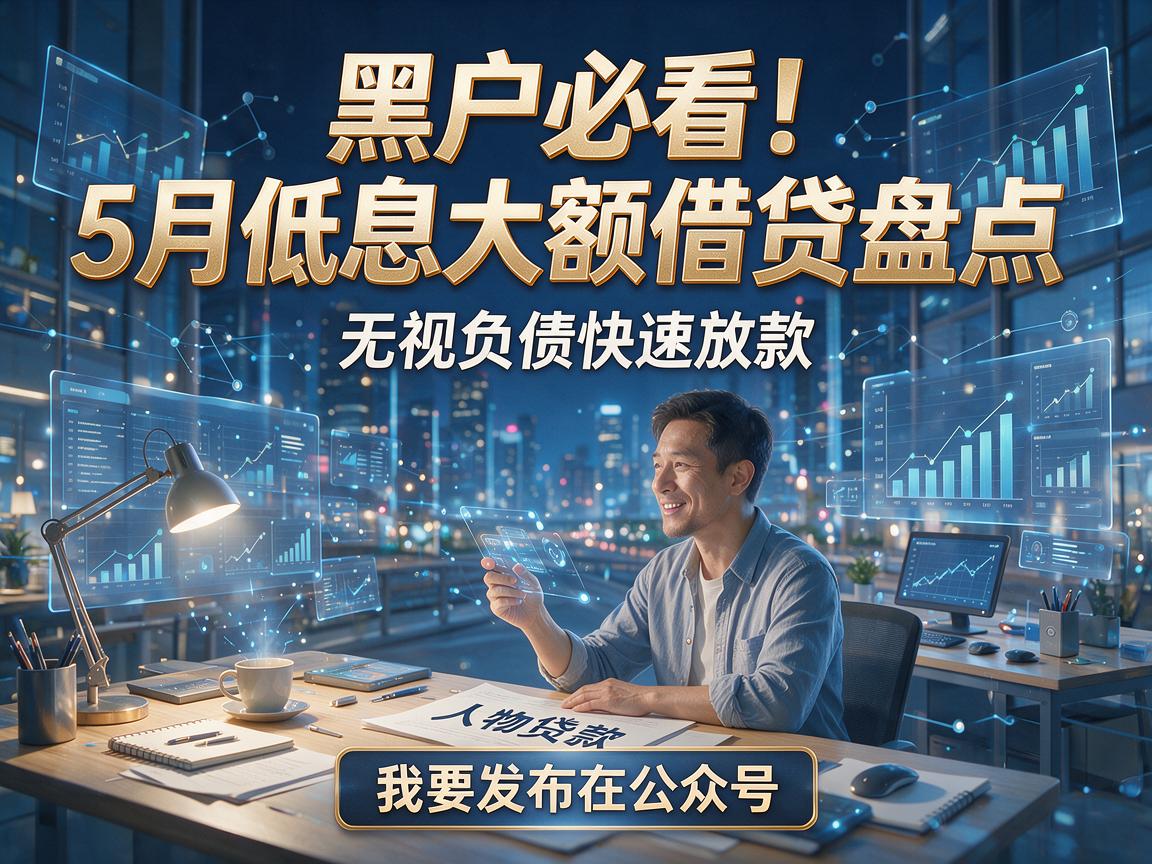黑户必看!5月低息大额借贷盘点,无视负债快速放款