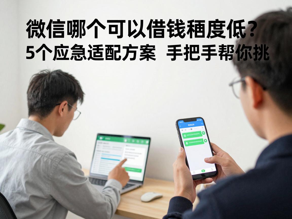 微信哪个可以借钱额度低?5个应急适配方案,手把手帮你挑