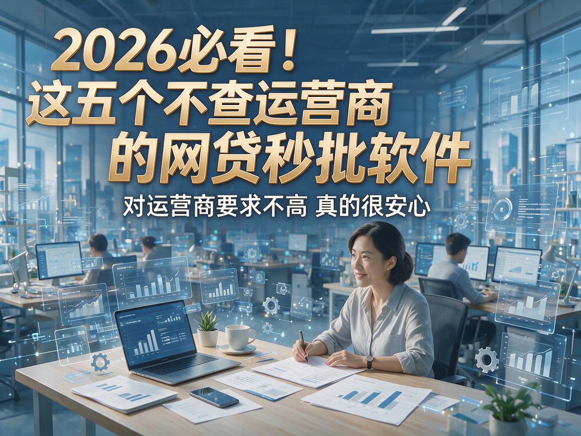 2026必看!这五个不查运营商的网贷秒批软件,对运营商要求不高真的很安心