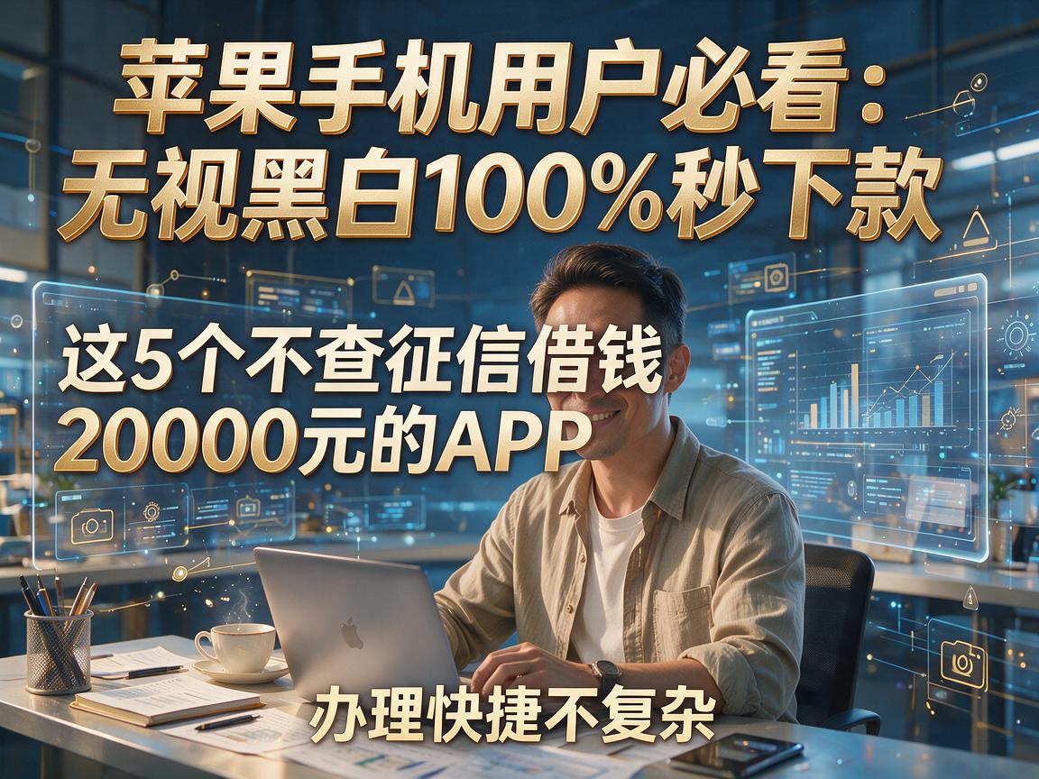 苹果手机用户必看:无视黑白100%秒下款,这5个不查征信借钱20000元的APP,办理快捷不复杂!