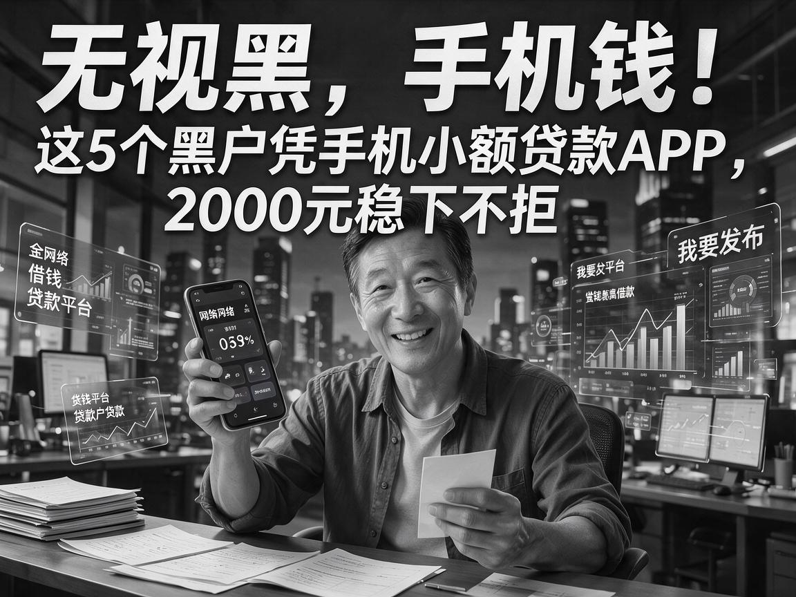 无视黑白,手机拿钱!这5个黑户凭手机小额贷款APP,2000元稳下不拒!