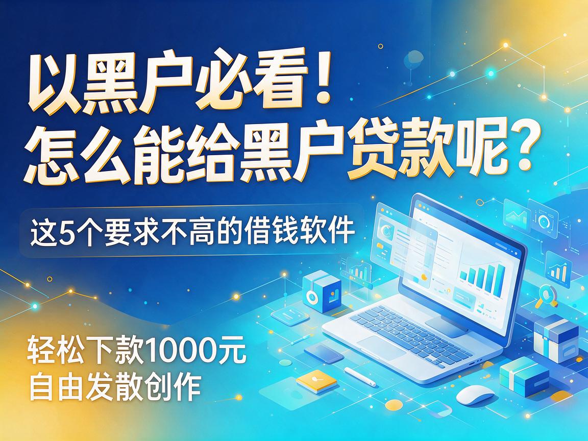 黑户必看！怎么能给黑户贷款呢？这5个要求不高的借钱软件，轻松下款1000元