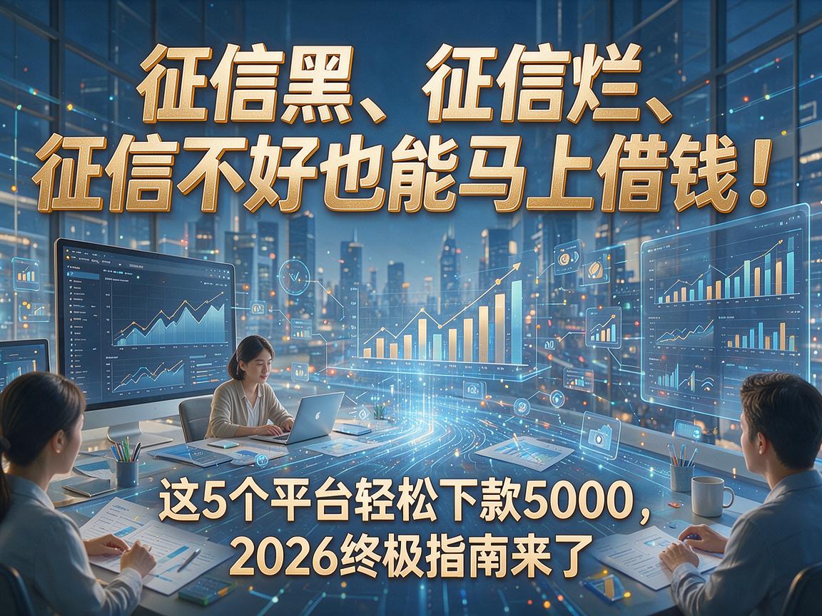 征信黑、征信烂、征信不好也能马上借钱!这5个平台轻松下款5000,2026终极指南来了
