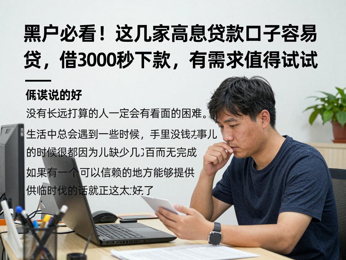 黑户必看!这几家高利息贷款口子容易贷,借3000秒下款,有需求值得试试