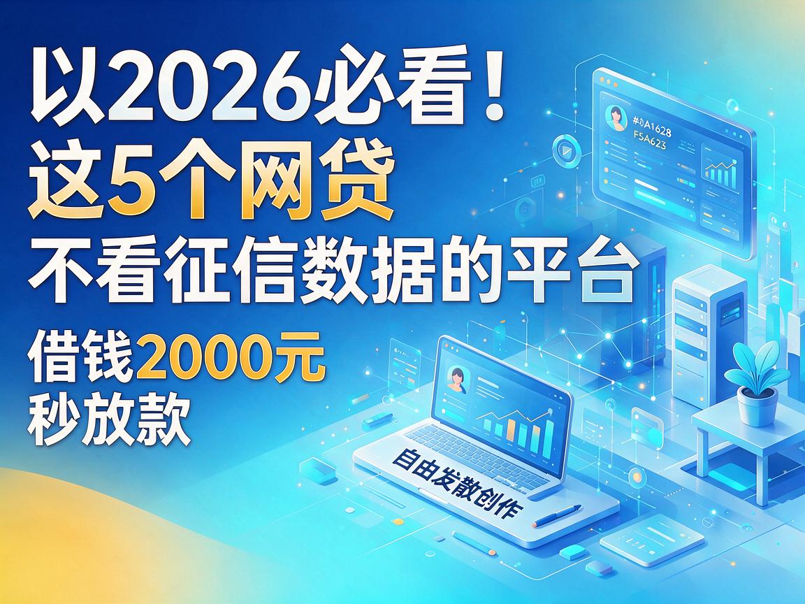 2026必看！这5个网贷不看征信数据的平台，借钱2000元秒放款
