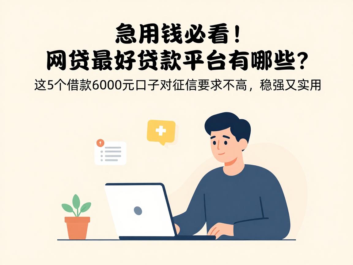 急用钱必看!网贷最好贷款平台有哪些?这5个借款6000元口子对征信要求不高,稳妥又实用