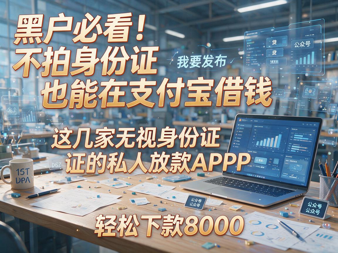 黑户必看!不拍身份证也能在支付宝借钱,这几家无视身份证的私人放款APP,轻松下款8000