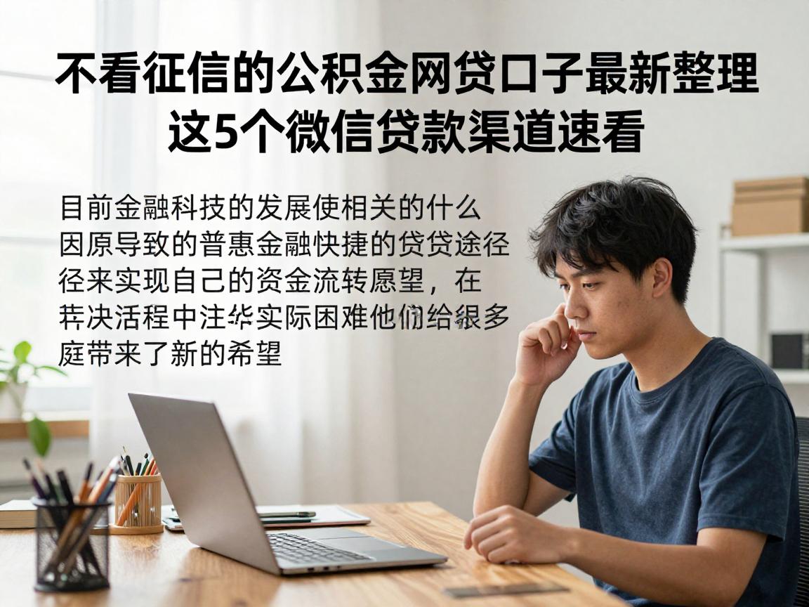不看征信的公积金网贷口子最新整理,这5个微信贷款渠道速看