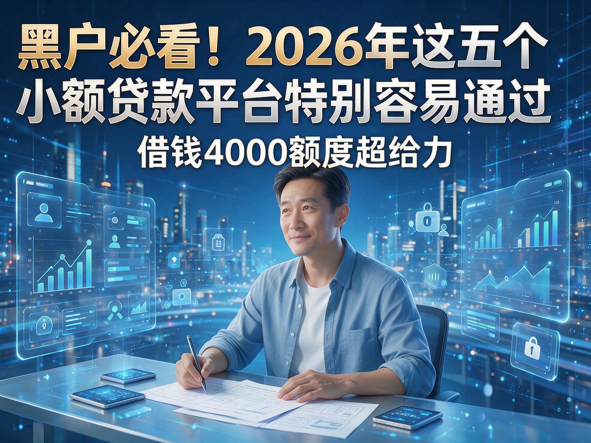 黑户必看!2026年这五个小额贷款平台特别容易通过,借钱4000额度超给力