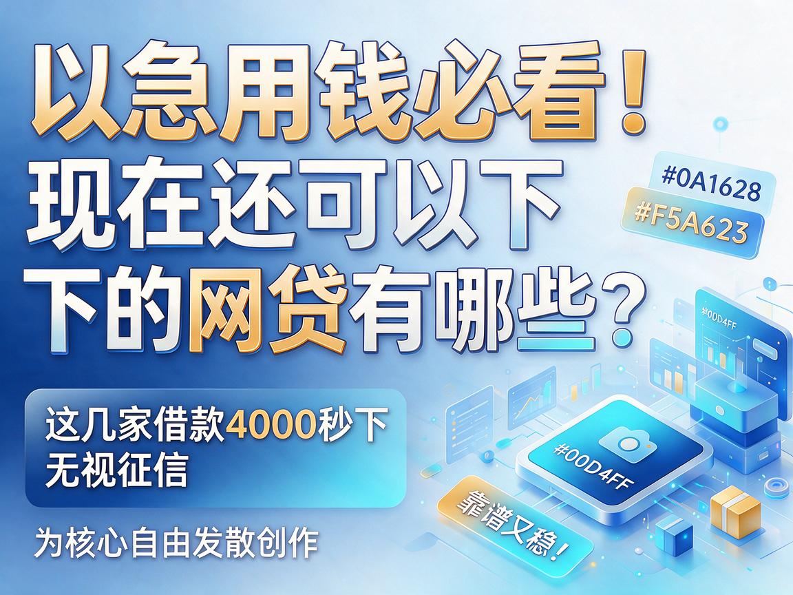 急用钱必看！现在还可以下的网贷有哪些？这几家借款4000秒下无视征信，靠谱又稳！