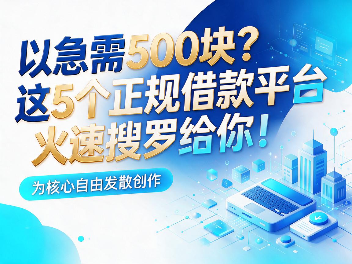 急需500块?这5个正规借款平台火速搜罗给你!