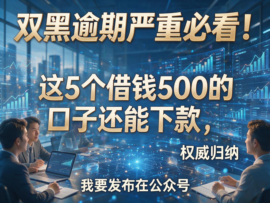 双黑逾期严重必看!这5个借钱500的口子还能下款,权威归纳