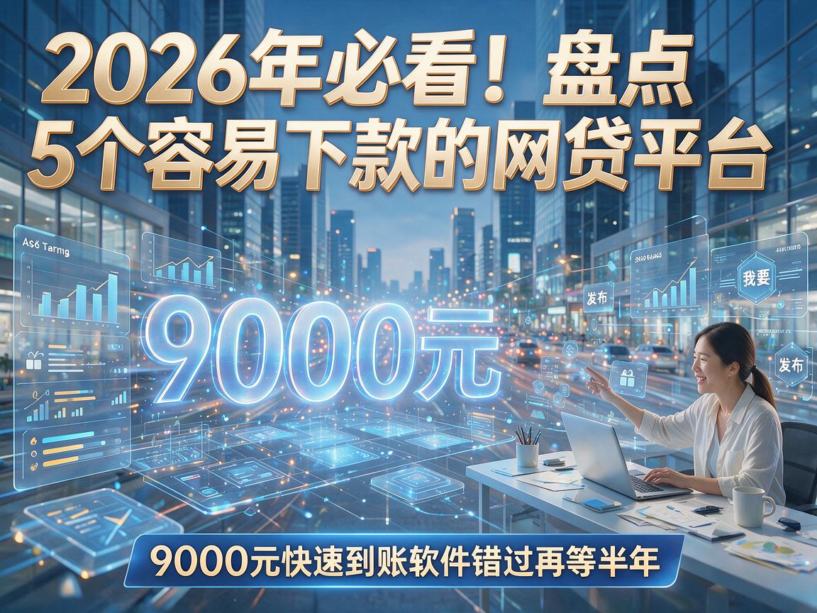 2026年必看！盘点5个容易下款的网贷平台，9000元快速到账软件错过再等半年