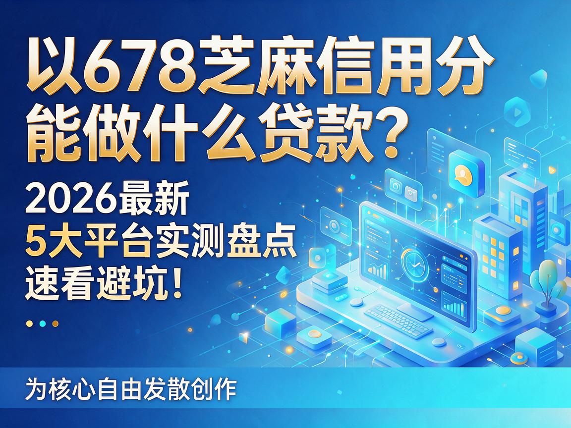 678芝麻信用分能做什么贷款?2026最新5大平台实测盘点,速看避坑!