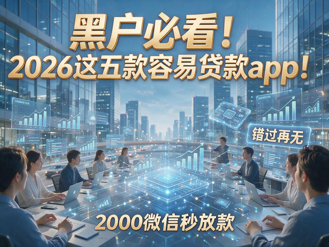 黑户必看！2026这五款容易贷款app，错过再无，2000微信秒放款
