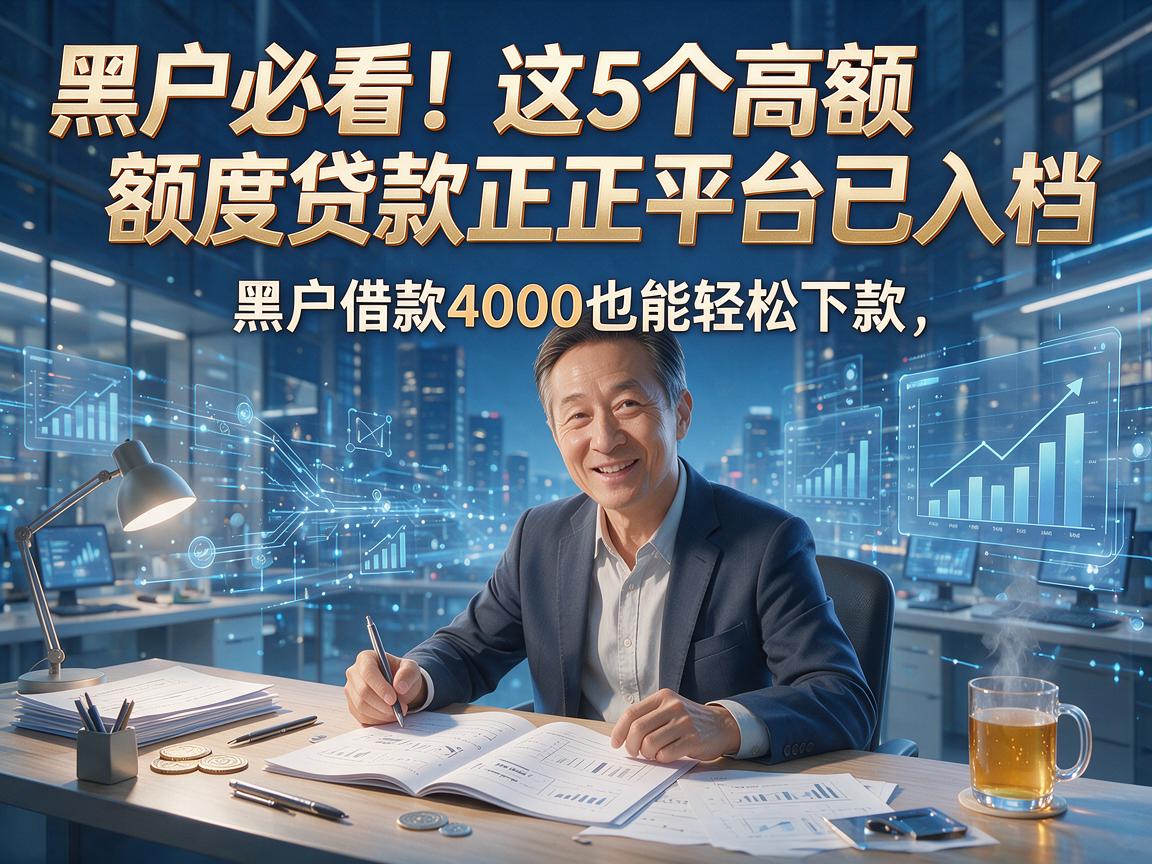 黑户必看！这5个高额度贷款正规平台已入档，黑户借款4000也能轻松下款
