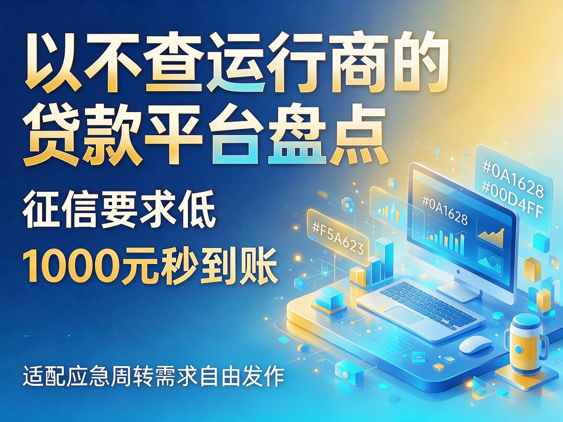 不查运行商的贷款平台盘点:征信要求低、1000元秒到账,适配应急周转需求