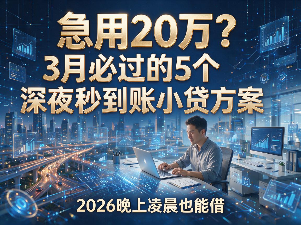 急用20万？3月必过的5个深夜秒到账小贷方案，2026晚上凌晨也能借！