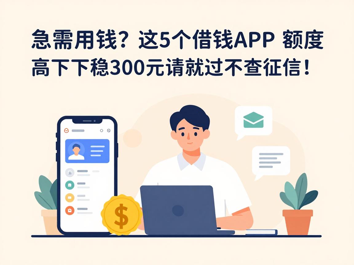 急需用钱?这5个借钱APP额度高下款稳,3000元申请就过不查征信!