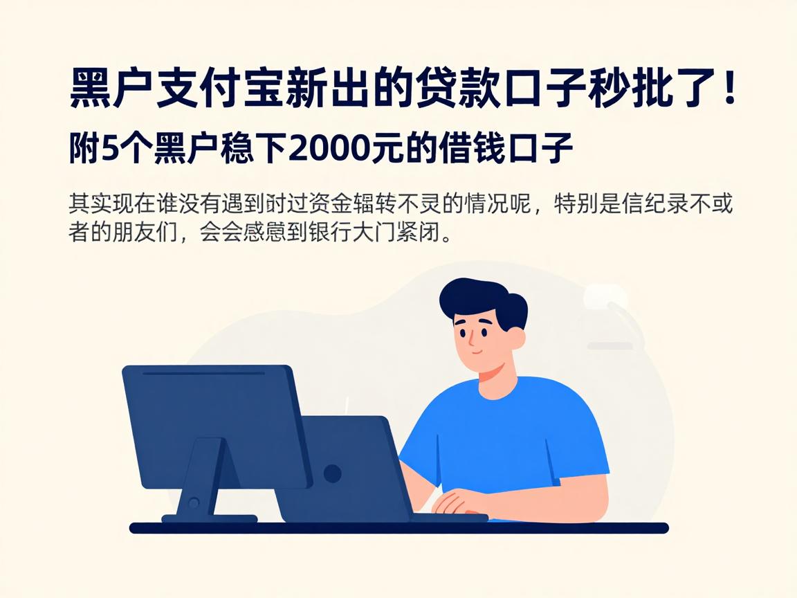 黑户支付宝新出的贷款口子秒批了!附5个黑户稳下2000元的借钱口子