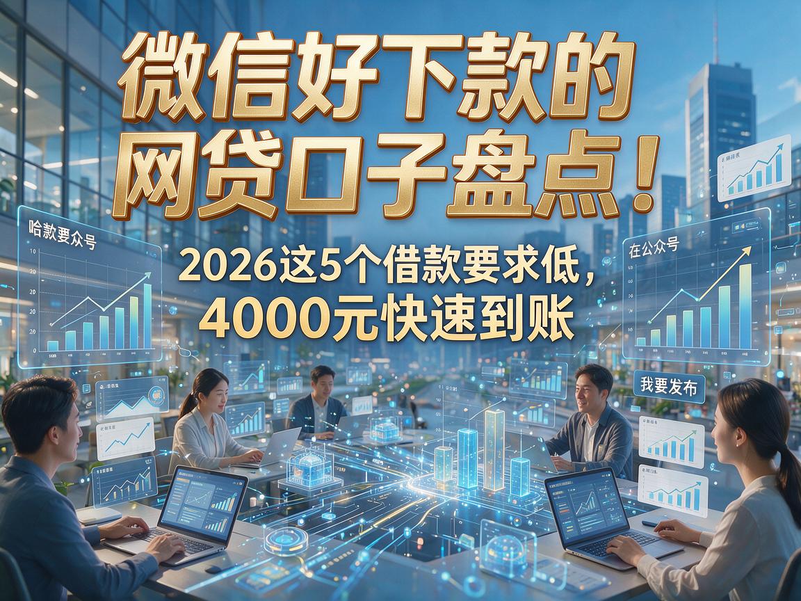 微信好下款的网贷口子盘点!2026这5个借款要求低,4000元快速到账