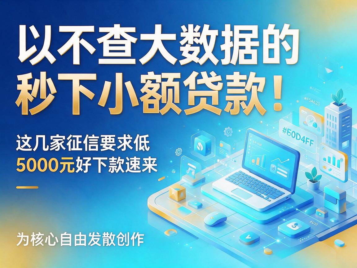 不查大数据的秒下小额贷款!这几家征信要求低,5000元好下款速来
