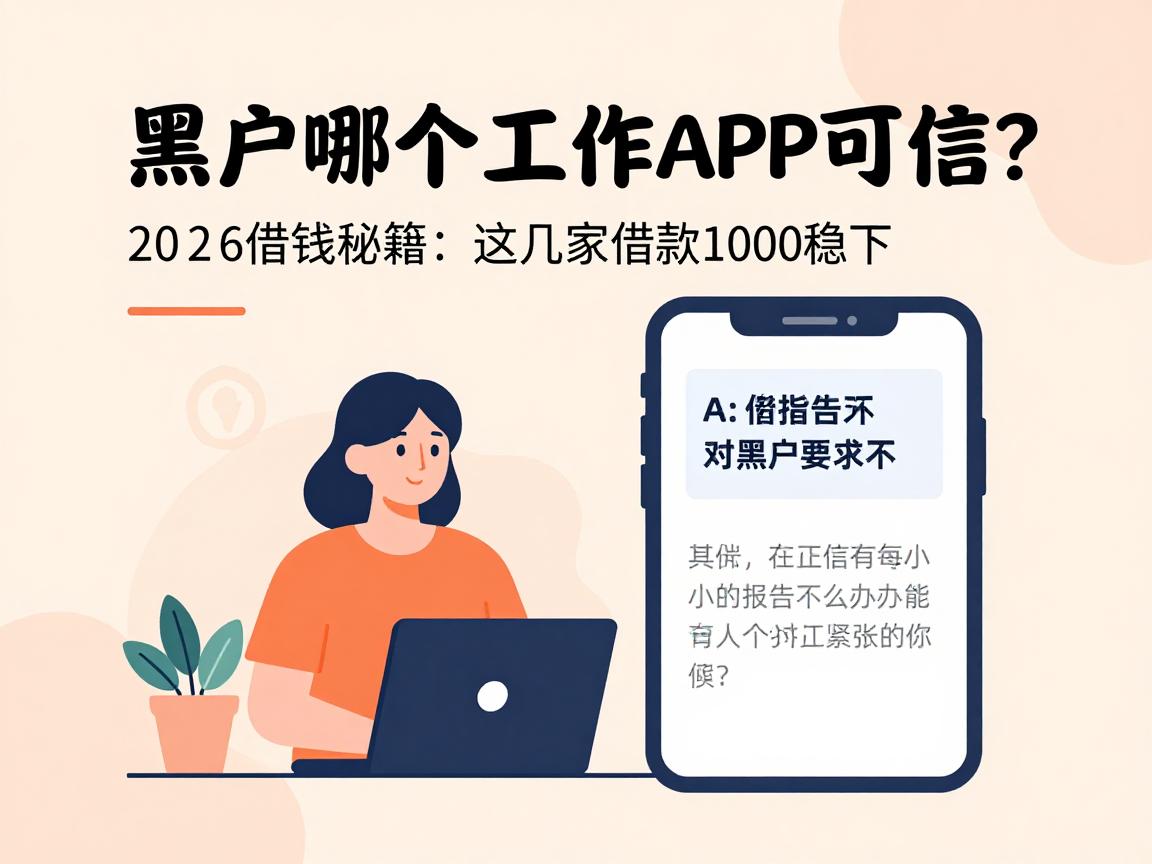 黑户哪个工作APP可信？2026借钱秘籍：这几家借款1000稳下，对黑户要求不高