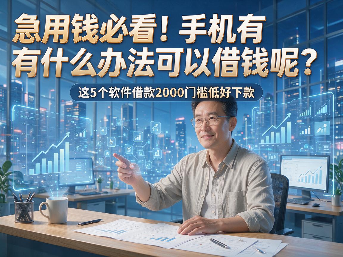 急用钱必看!手机有什么办法可以借钱呢?这5个软件借款2000门槛低好下款