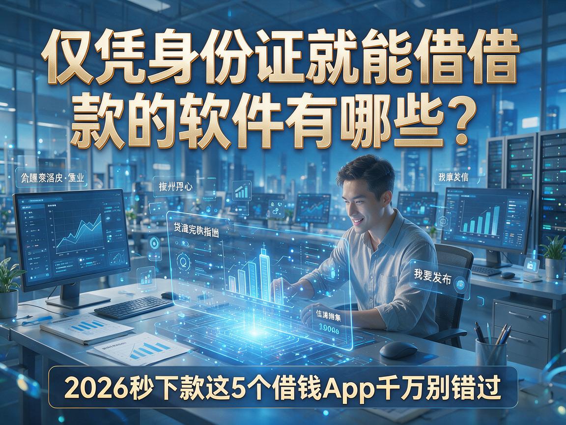 仅凭身份证就能借款的软件有哪些?2026秒下款这5个借钱App千万别错过!