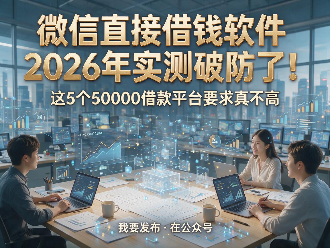 微信直接借钱软件2026年实测破防了!这5个50000借款平台要求真不高