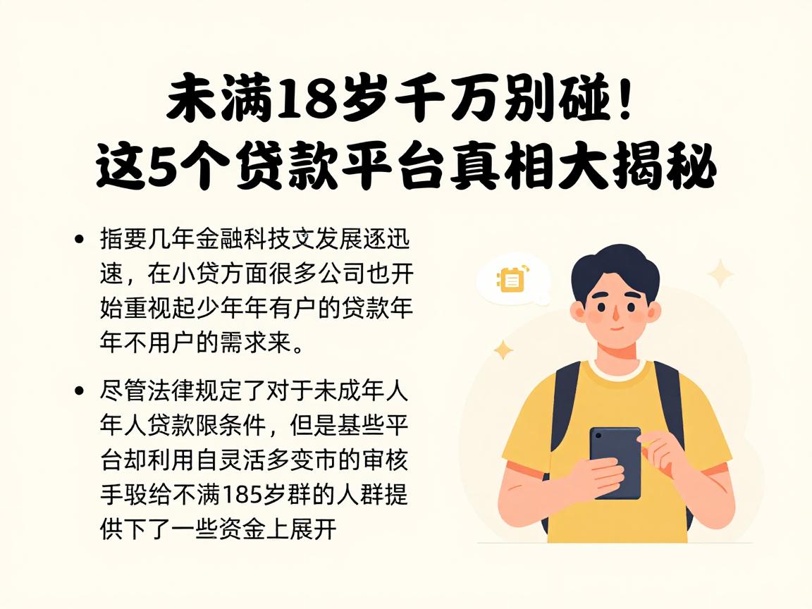 未满18岁千万别碰！这5个贷款平台真相大揭秘