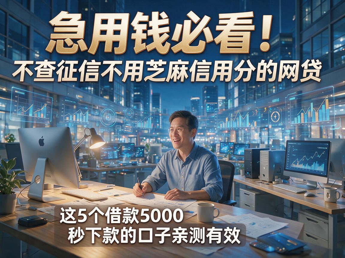急用钱必看！不查征信不用芝麻信用分的网贷，这5个借款5000秒下款的口子亲测有效