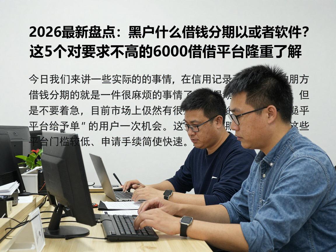 2026最新盘点:黑户什么借钱分期可以或者软件?这5个对要求不高的6000借款平台隆重了解