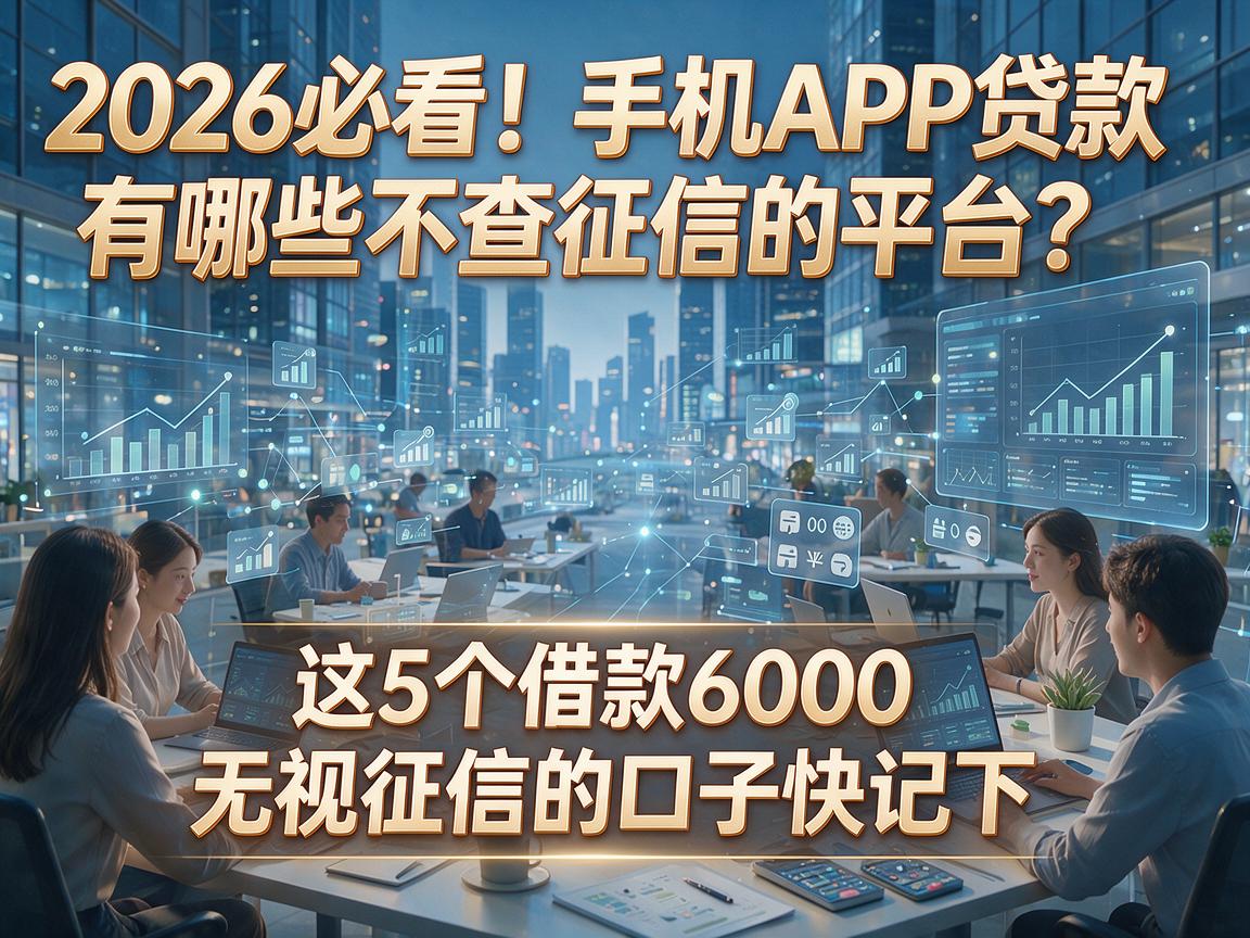 2026必看！手机APP贷款有哪些不查征信的平台？这5个借款6000无视征信的口子快记下