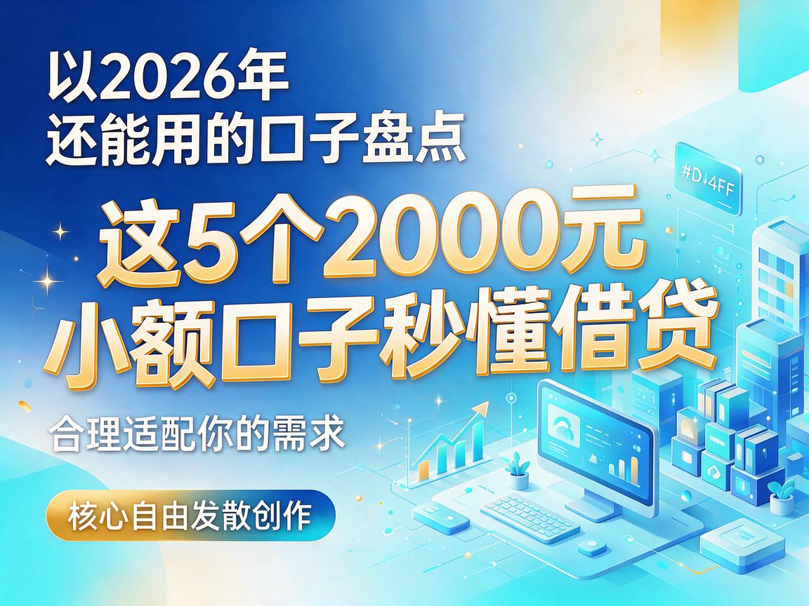 2026年还能用的口子盘点：这5个2000元小额口子秒懂借贷，合理适配你的需求