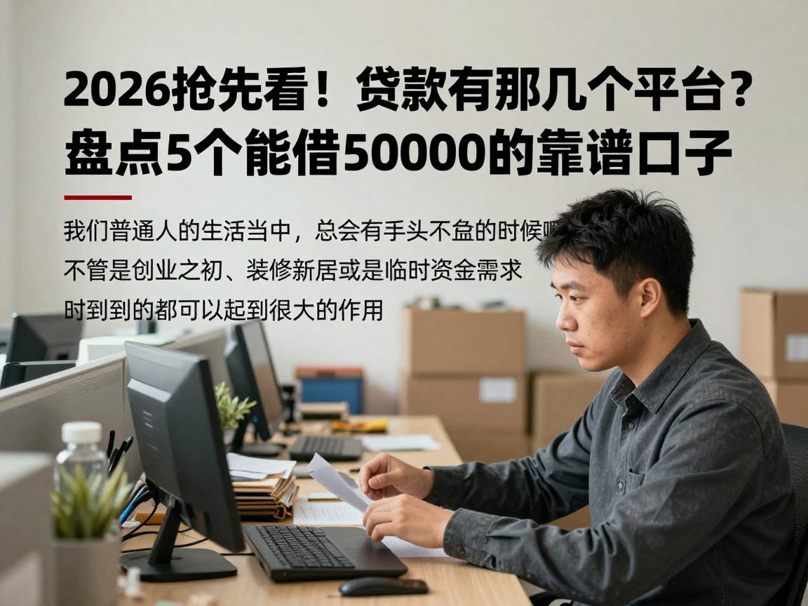 2026抢先看!贷款有那几个平台?盘点5个能借50000的靠谱口子