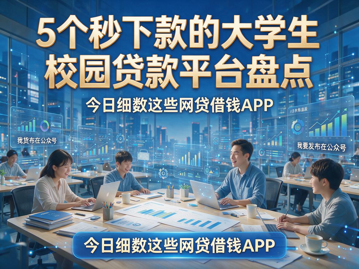 5个秒下款的大学生校园贷款平台盘点,今日细数这些网贷借钱APP!