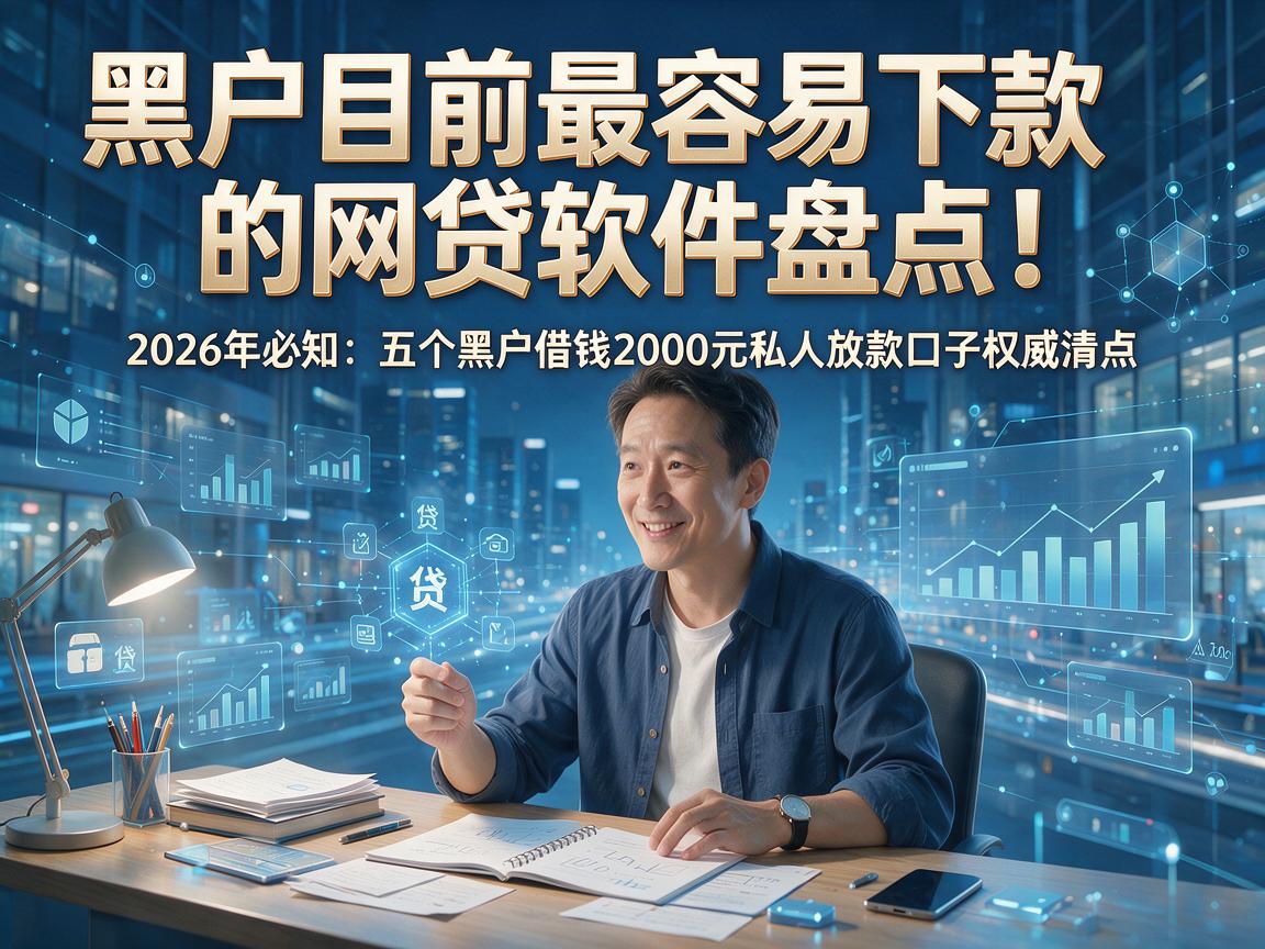 黑户目前最容易下款的网贷软件盘点!2026年必知:五个黑户借钱2000元私人放款口子权威清点