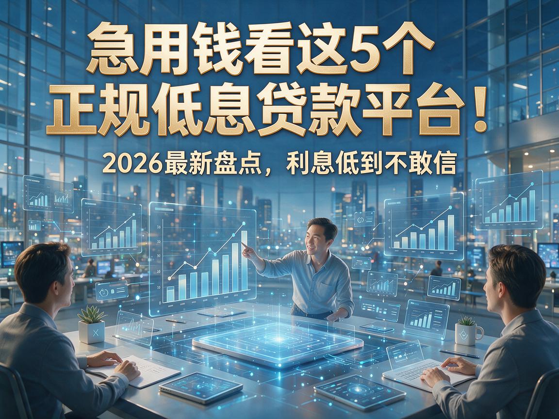 急用钱看这5个正规低息贷款平台！2026最新盘点，利息低到不敢信