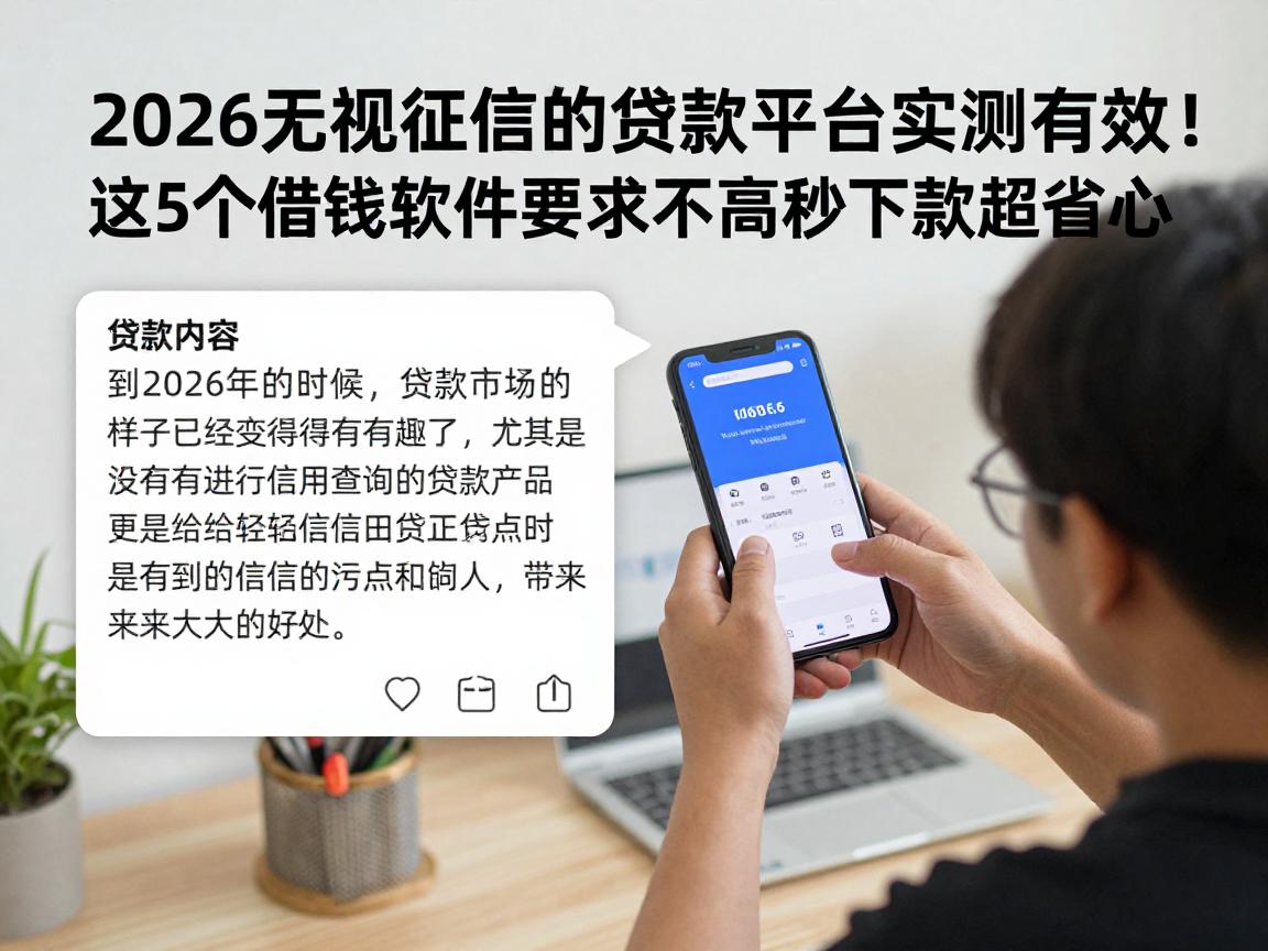 2026无视征信的贷款平台实测有效!这5个借钱软件要求不高秒下款超省心
