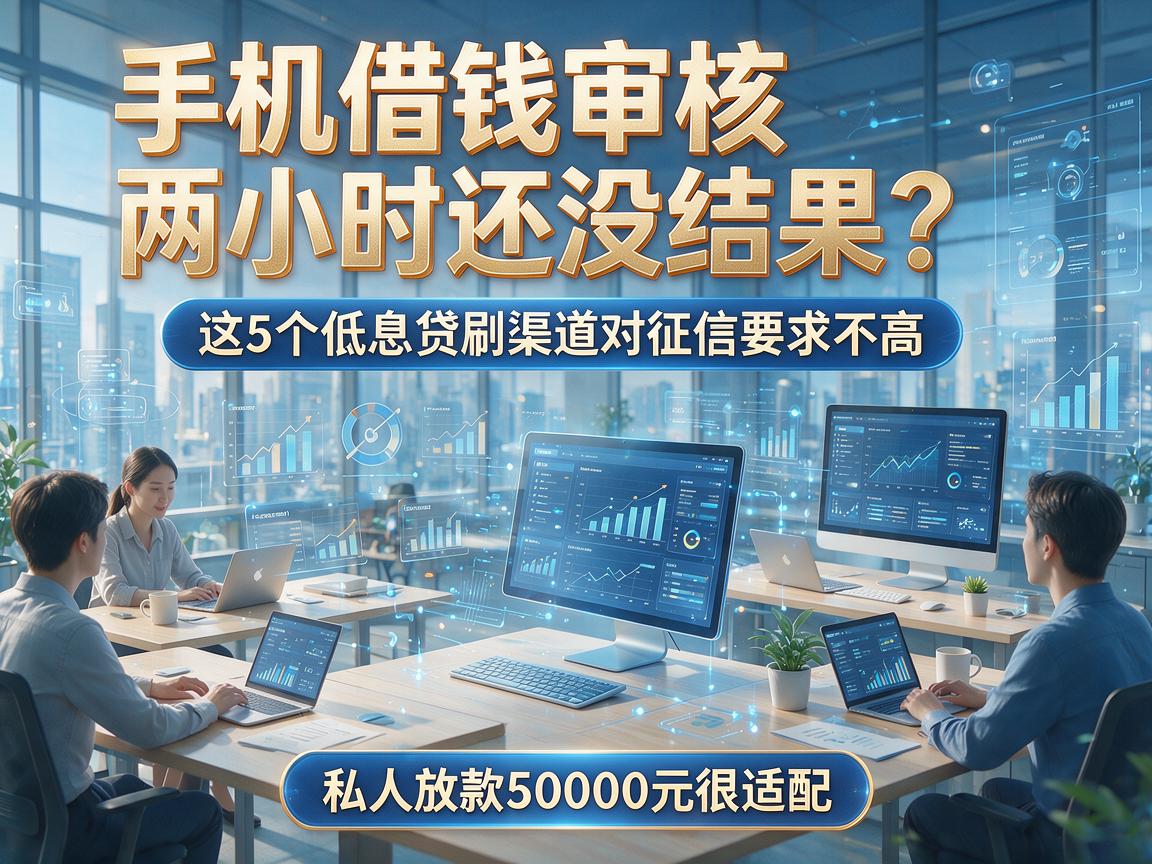 手机借钱审核两小时还没结果?这5个低息贷款渠道对征信要求不高,私人放款50000元很适配