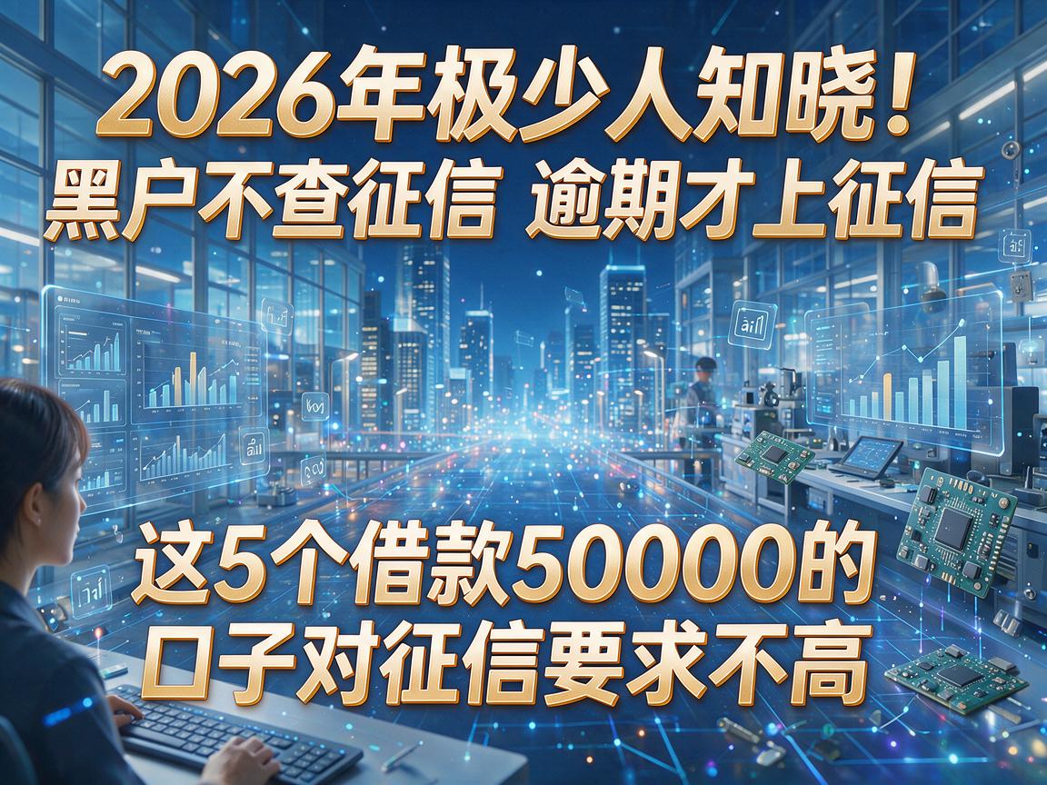 2026年极少人知晓!黑户不查征信、逾期才上征信,这5个借款50000的口子对征信要求不高