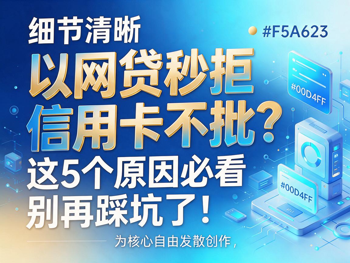 网贷秒拒、信用卡不批?这5个原因必看,别再踩坑了!