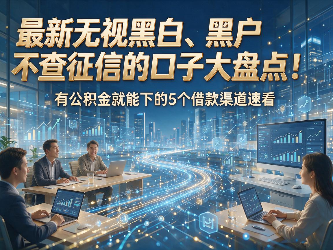 最新无视黑白、黑户不查征信的口子大盘点!有公积金就能下的5个借款渠道速看