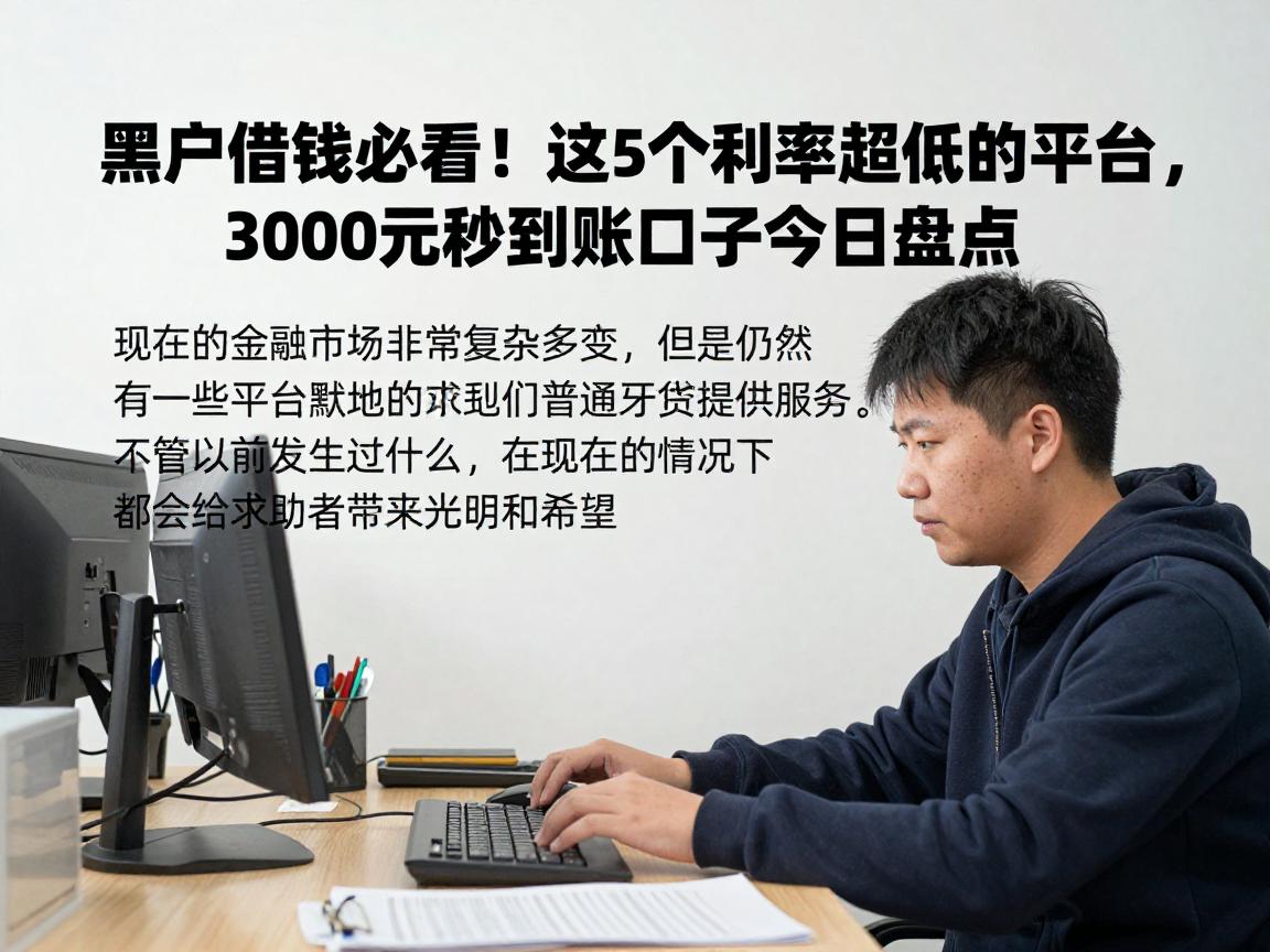 黑户借钱必看!这5个利率超低的平台,3000元秒到账口子今日盘点