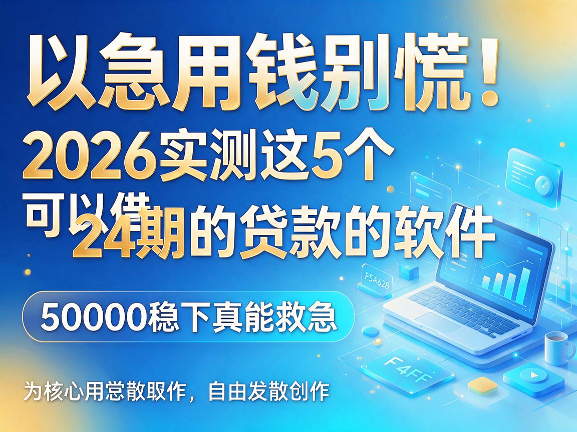 急用钱别慌！2026实测这5个可以借24期的贷款的软件，50000稳下真能救急