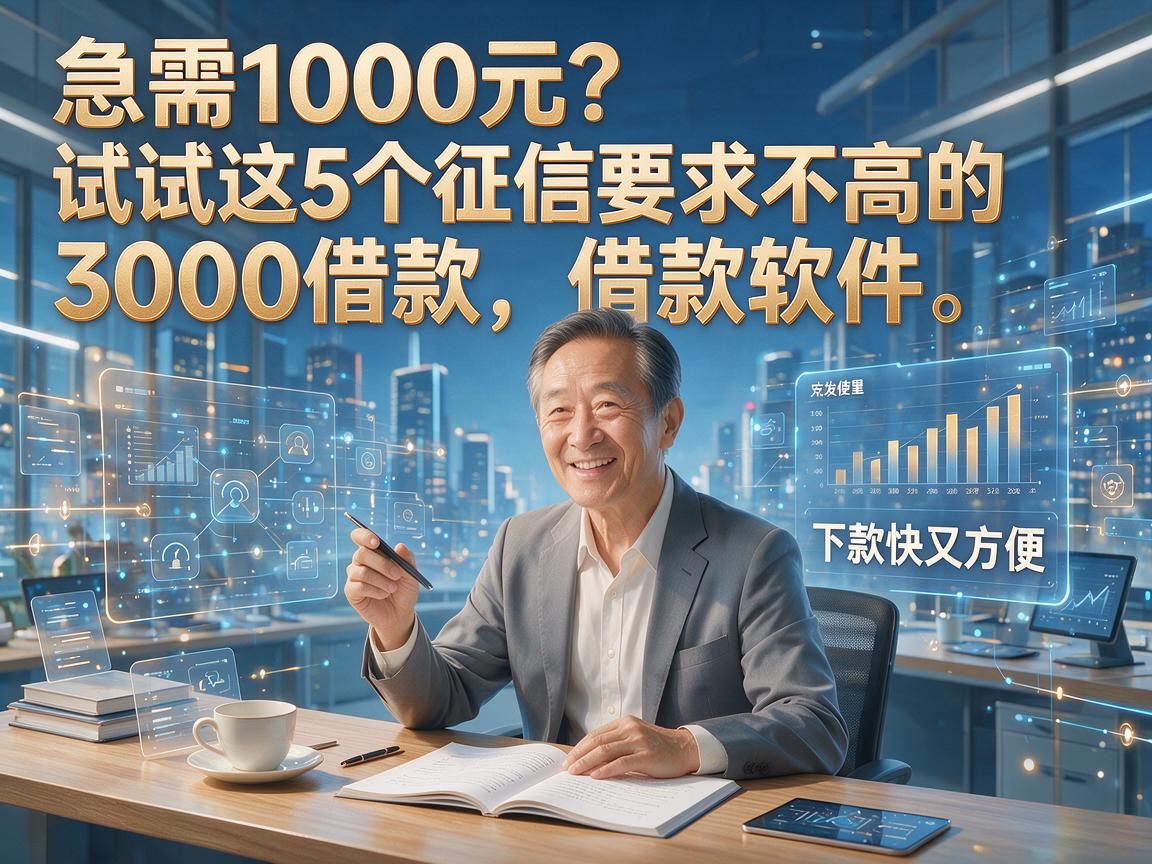 急需1000元？试试这5个征信要求不高的3000借款软件，下款快又方便！